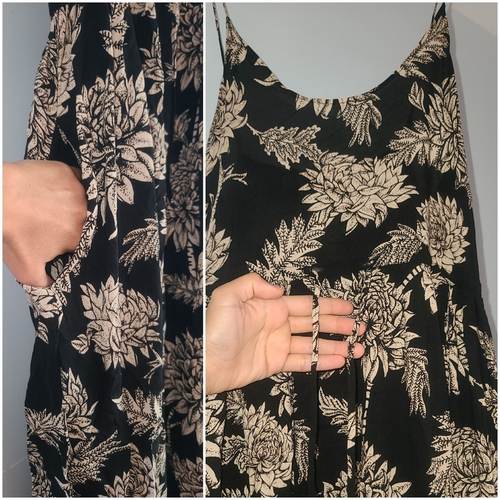 Novella Royale Wild Love maxi dress black dahlia floral S - Picture 4 of 13
